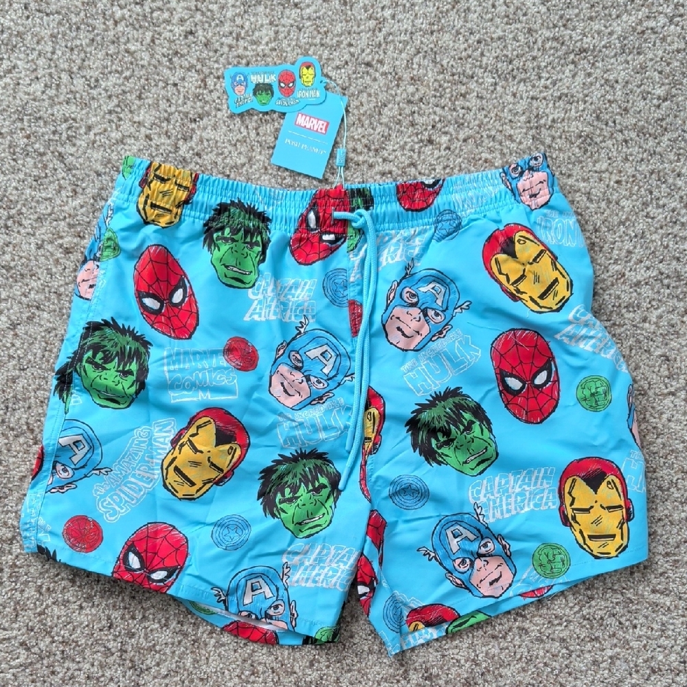Marvel Blue Superhero Character Shorts